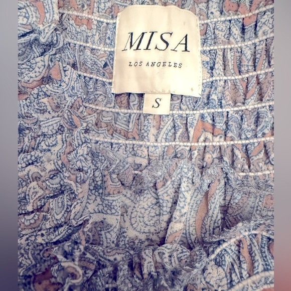 MISA Los Angeles Darla Off Shoulder Dress Small Muted Paisley from Revolve - Picture 9 of 9